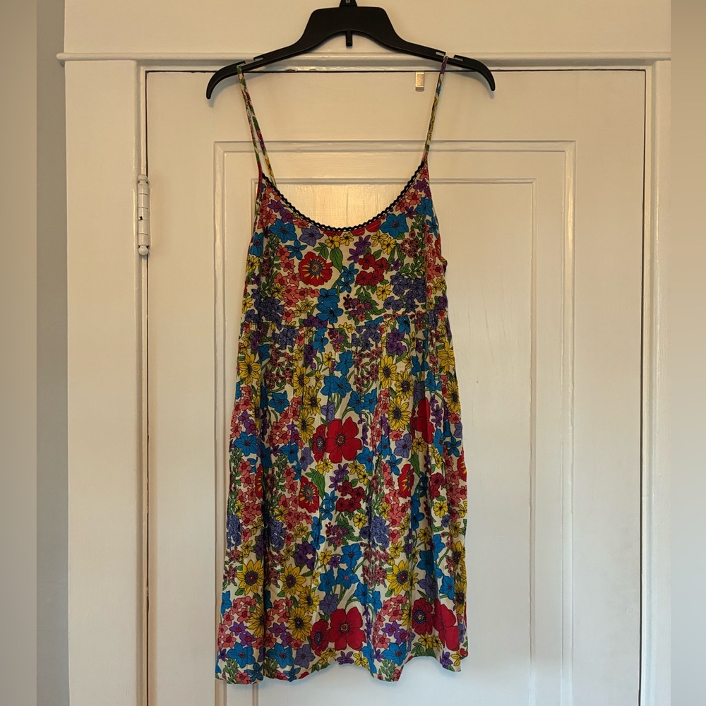 NATURAL LIFE Multicolor Floral Spaghetti-Strap Mini Dress